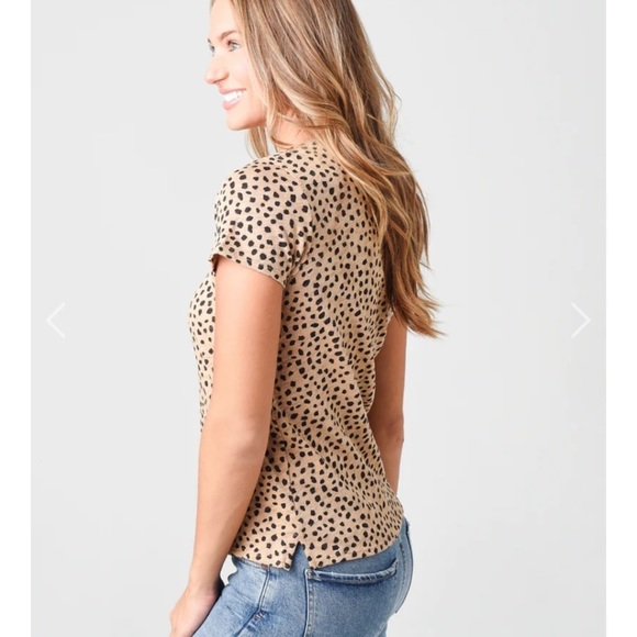 ATM LEOPARD PRINT SLUB JERSEY SCHOOLBOY TEE - Picture 3 of 6